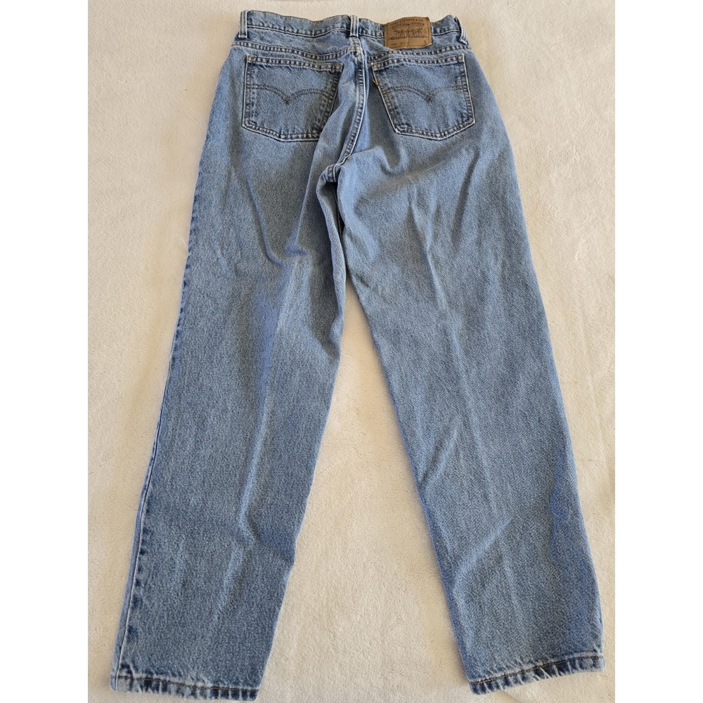 Vintage 90s Levi's 921 Tapered Fit Leg Orange Tab Denim Jeans 14 Short - Picture 2 of 9